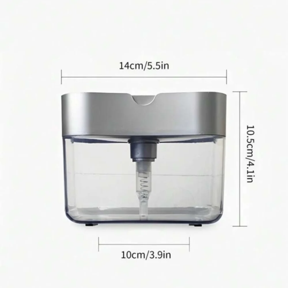 Press Sponge Dishwashing Soap Dispenser Gray‎
